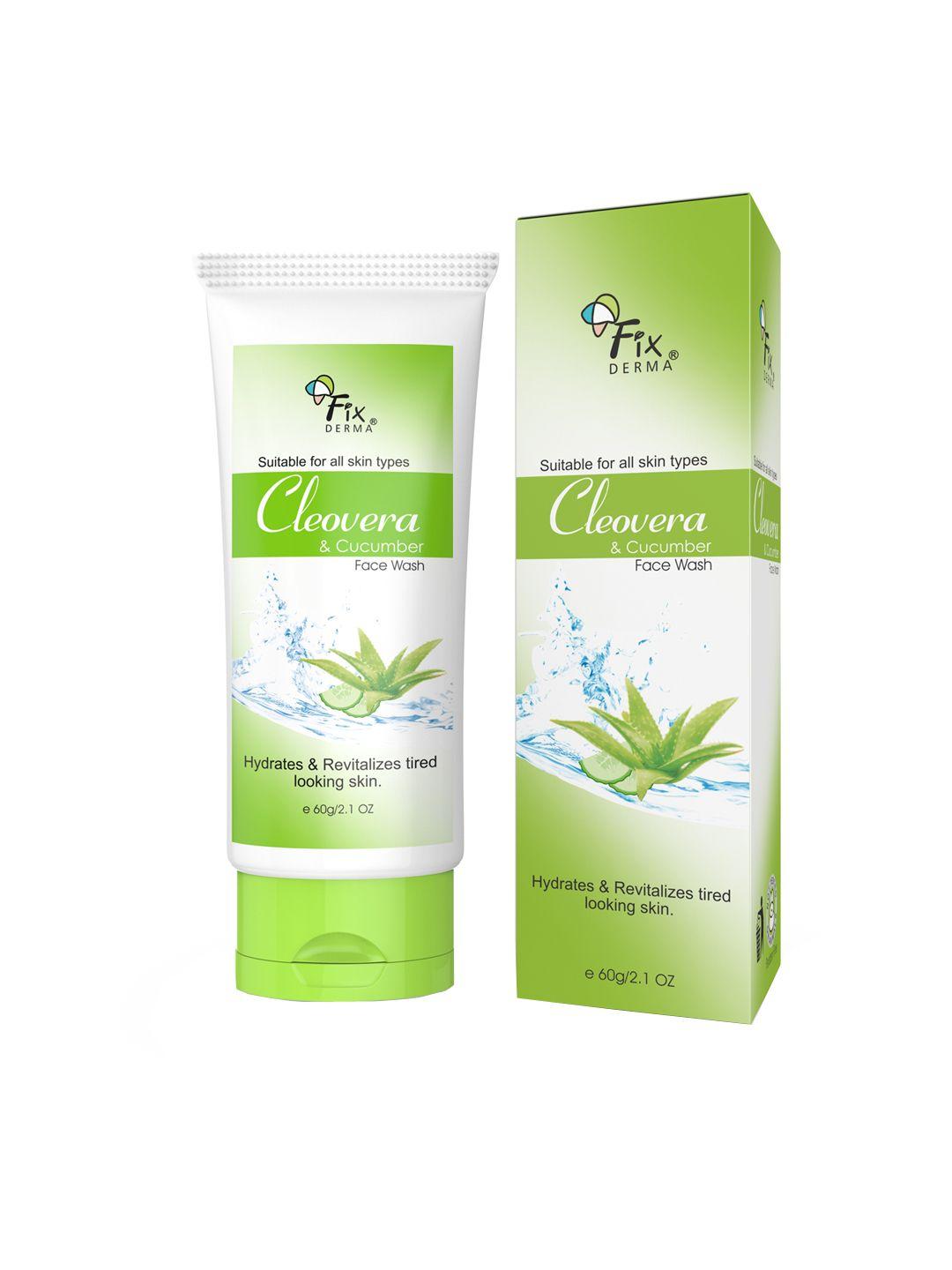 fixderma cleovera & cucumber facewash with aloe vera - 60g