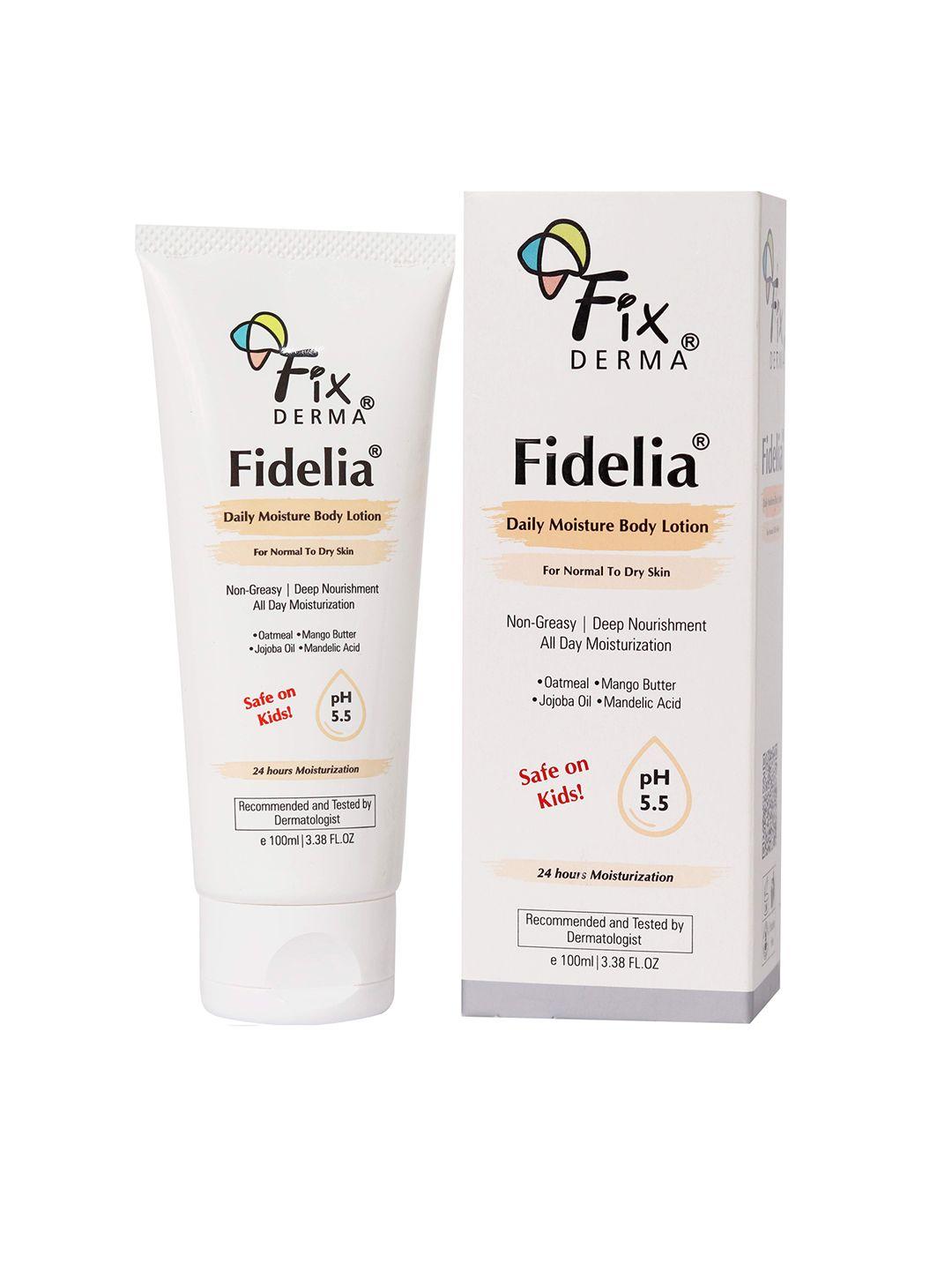 fixderma fidelia daily moisture body lotion with jojoba oil & oatmeal - 100 ml