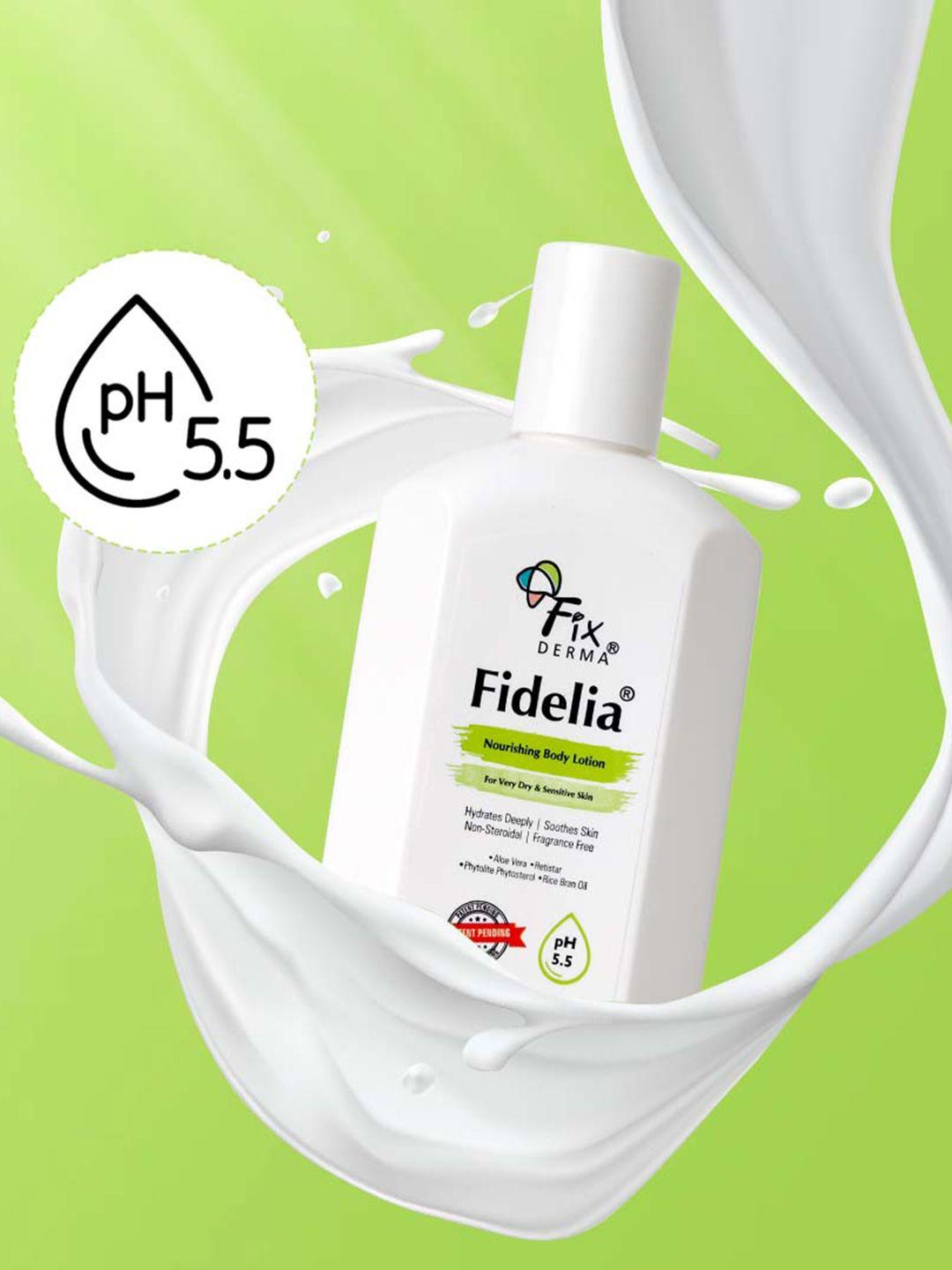 fixderma fidelia nourishing body lotion with rice brain oil & aloe vera - 250ml