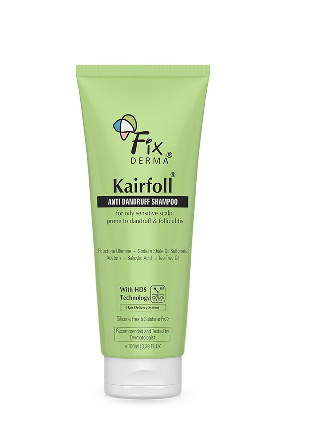 fixderma kairfoll anti dandruff shampoo for oily sensitive scalp - 100ml