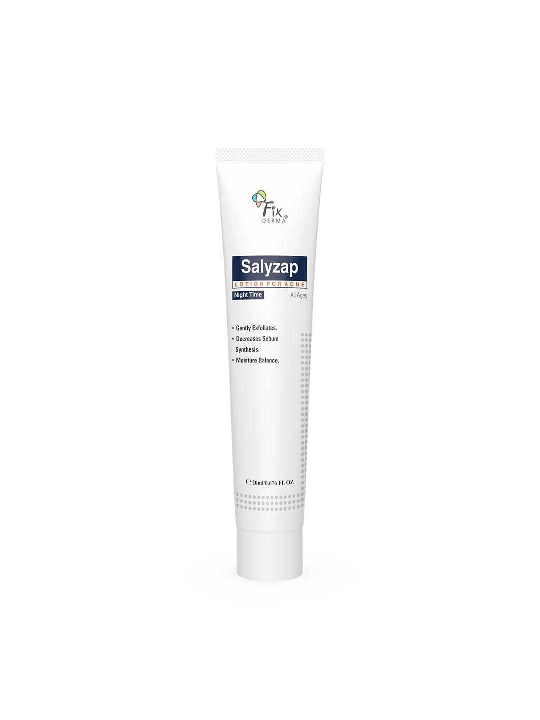 fixderma salicylic acid salyzap night time lotion for acne scars & pimples - 20ml