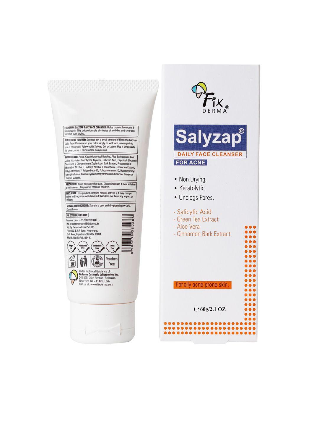 fixderma salyzap 2% salicylic acid daily face cleanser-60g