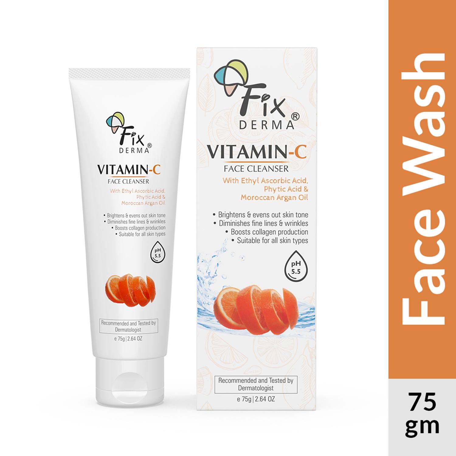fixderma vitamin c face cleanser with ascorbic acid (75g)