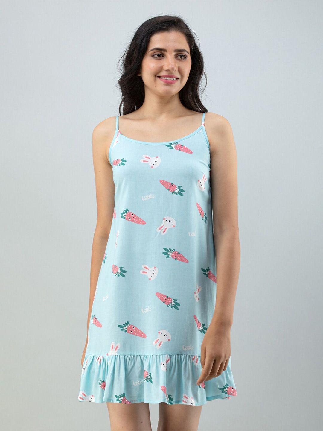 flamboyant graphic printed nightdress