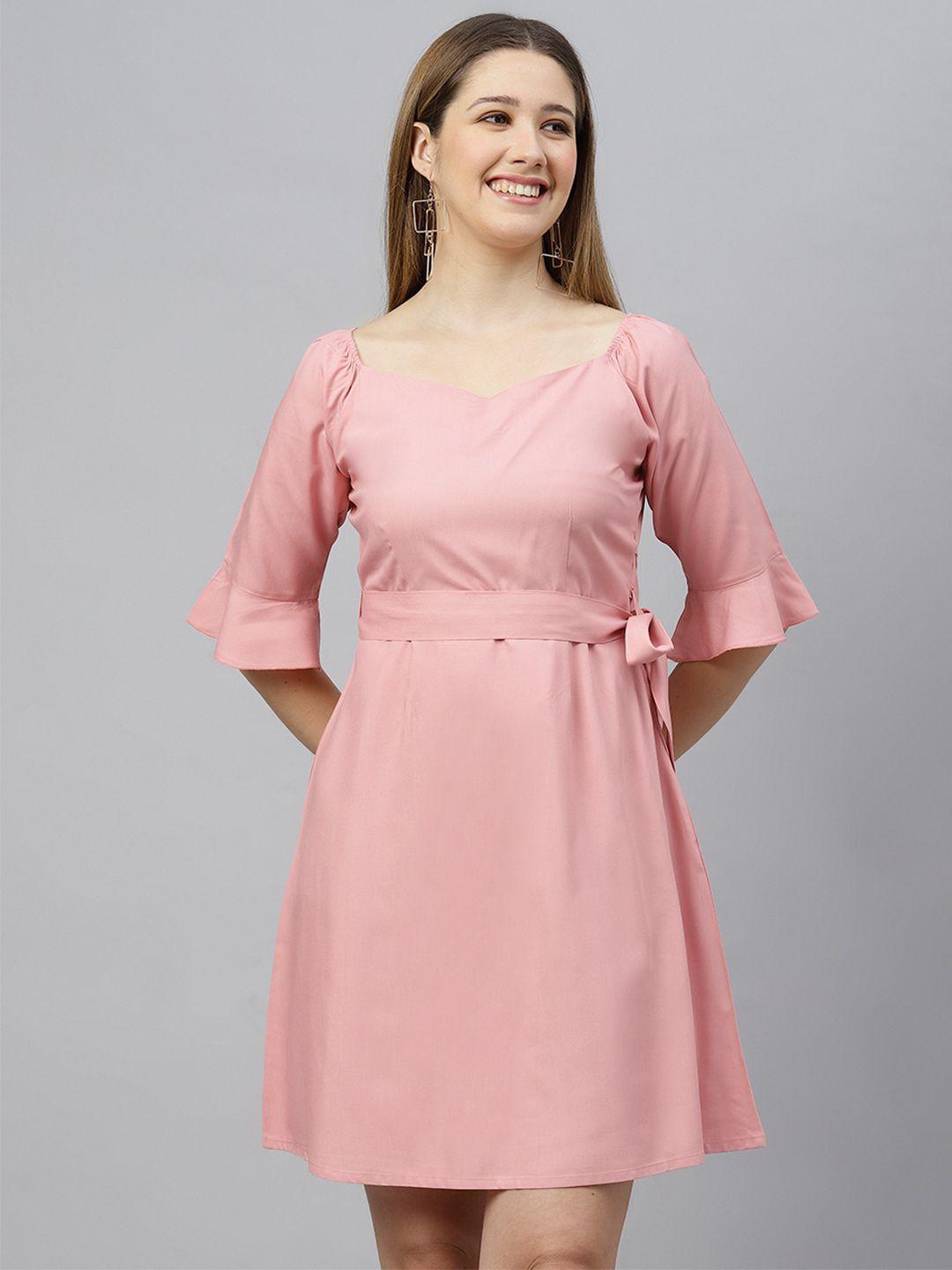 flamboyant pink a-line dress