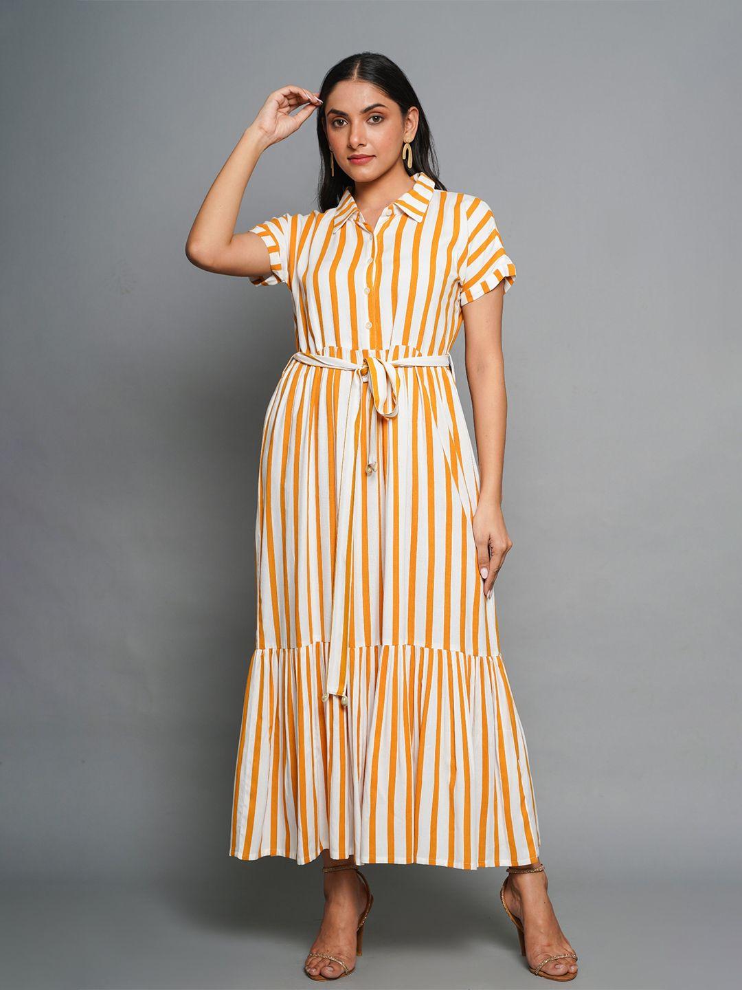 flamboyant striped maxi dress