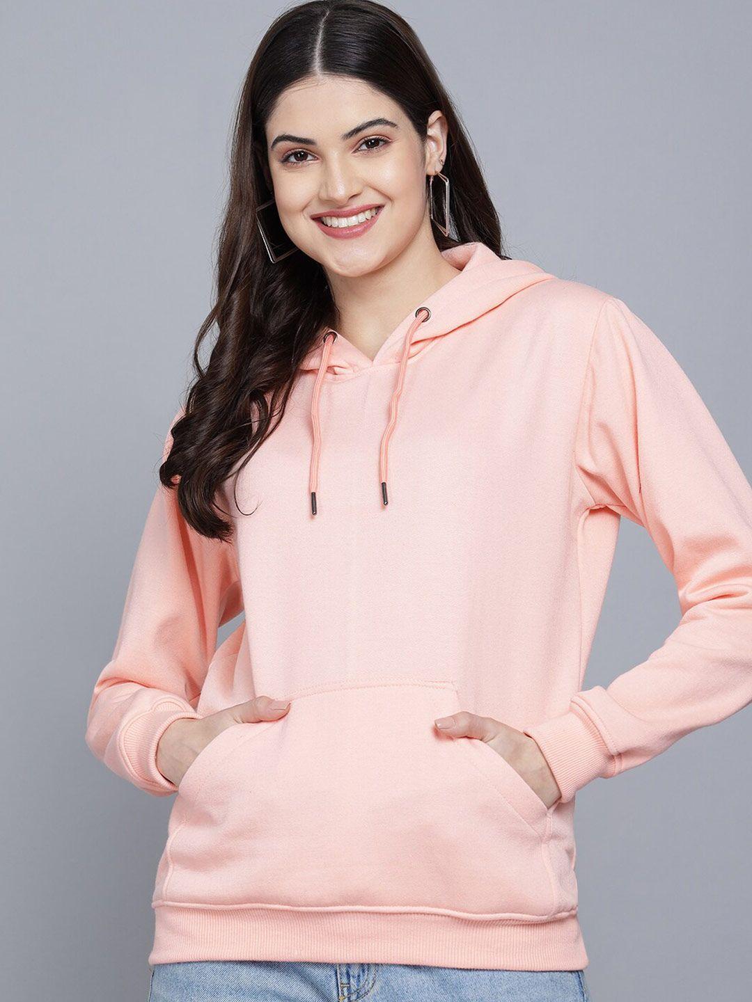 flamboyant women solid hooded sweatshirt