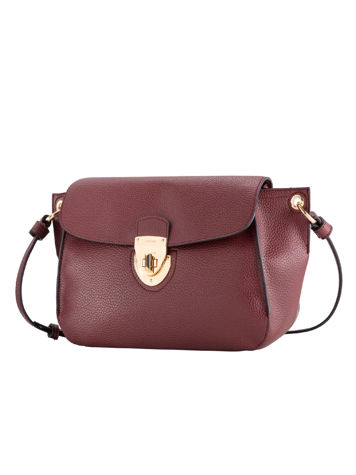 flap bag- wish maroon handbags