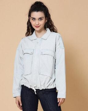 flap pockets denim jacket