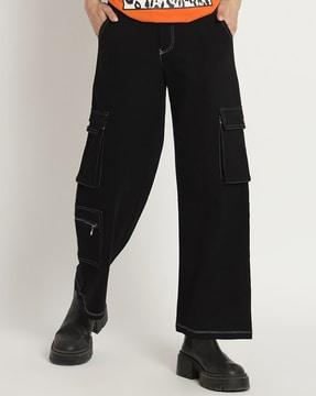 flare joggers with side pockets