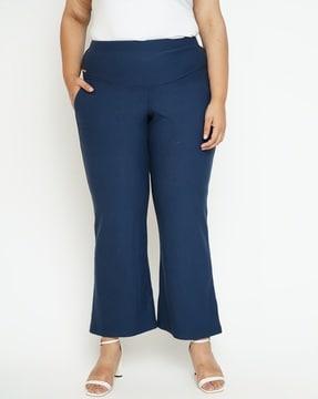 flared fit pants with insert pockets