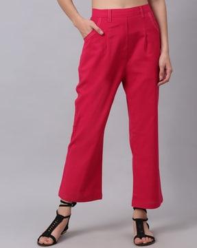 flared flat-front pant