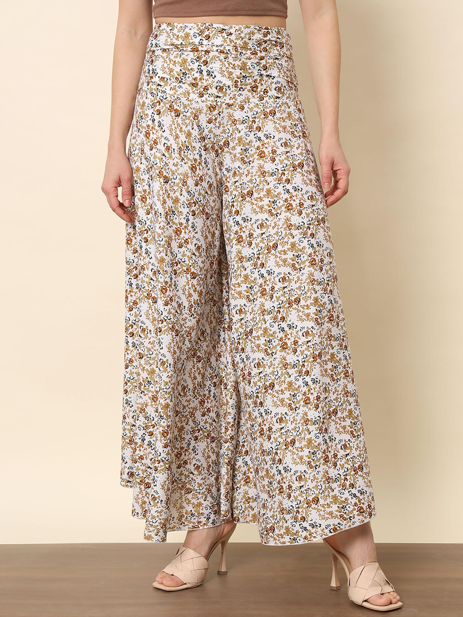 flared floral printed palazzo