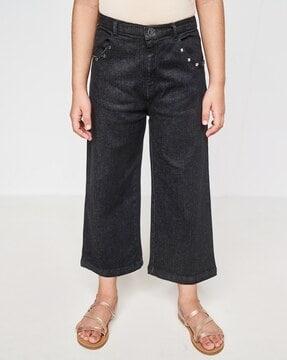 flared jeans with insert pockets