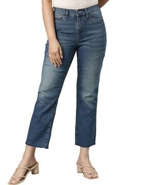 flared jeans with insert pockets