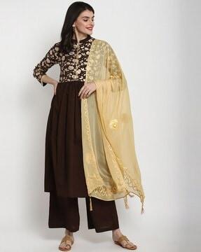 flared kurta set with dupatta