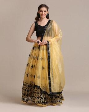 flared lehenga choli set with dupatta