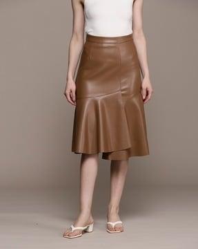 flared mid-rise skirt