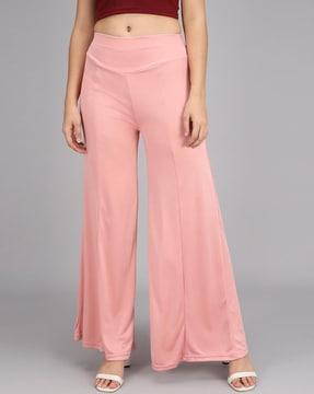 flared palazzos with elasticated waist