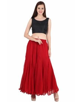 flared palazzos with elasticated waistband