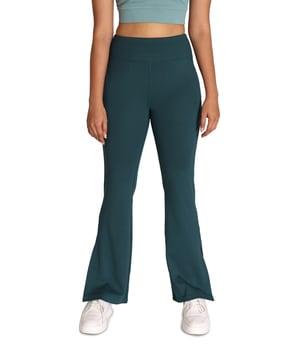 flared pants with elasticated waist