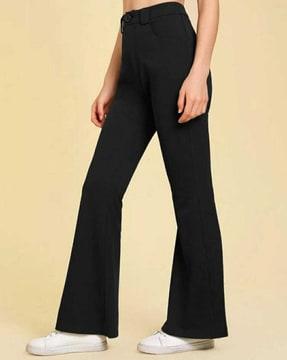 flared pants with insert pockets