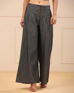 flared pants with insert pockets