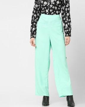 flared pants with side buttons