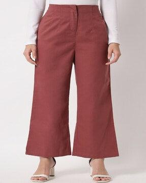 flared pleat-front pants