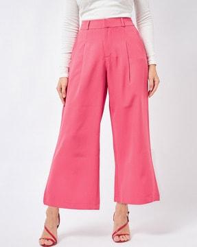 flared pleat-front pants