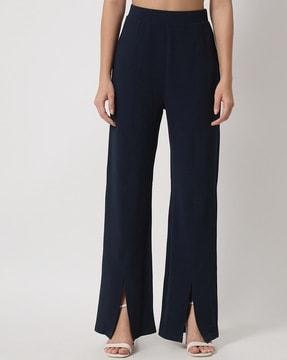 flared pleat-front pants