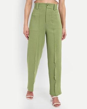 flared pleat-front pants