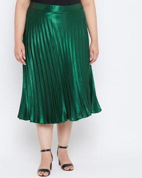 flared pleated skirt