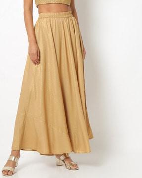 flared skirt with elasticated waist