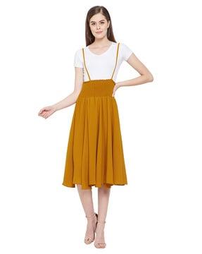 flared skirt with elasticated waist