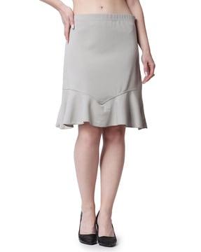 flared skirt with elasticated waist