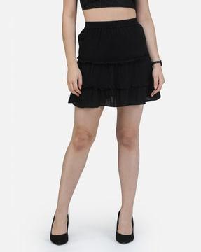 flared skirt with elasticated waist