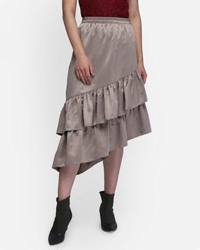 flared skirt with elasticated waist