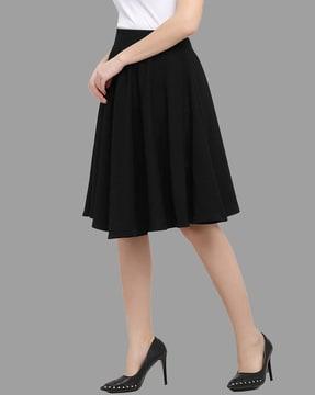 flared skirt with elasticated waistband