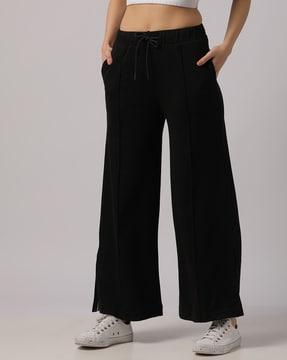 flared track pants with side slits