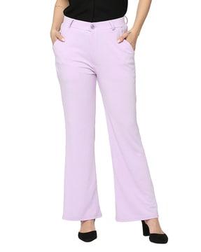 flared trousers with fly button