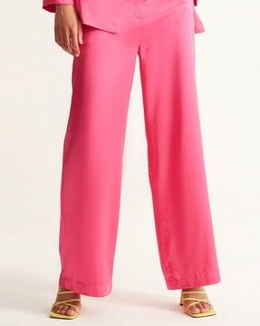 flared trousers with insert pockets