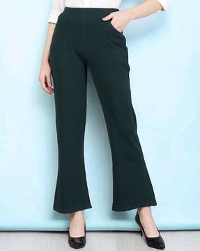 flared trousers with insert pockets