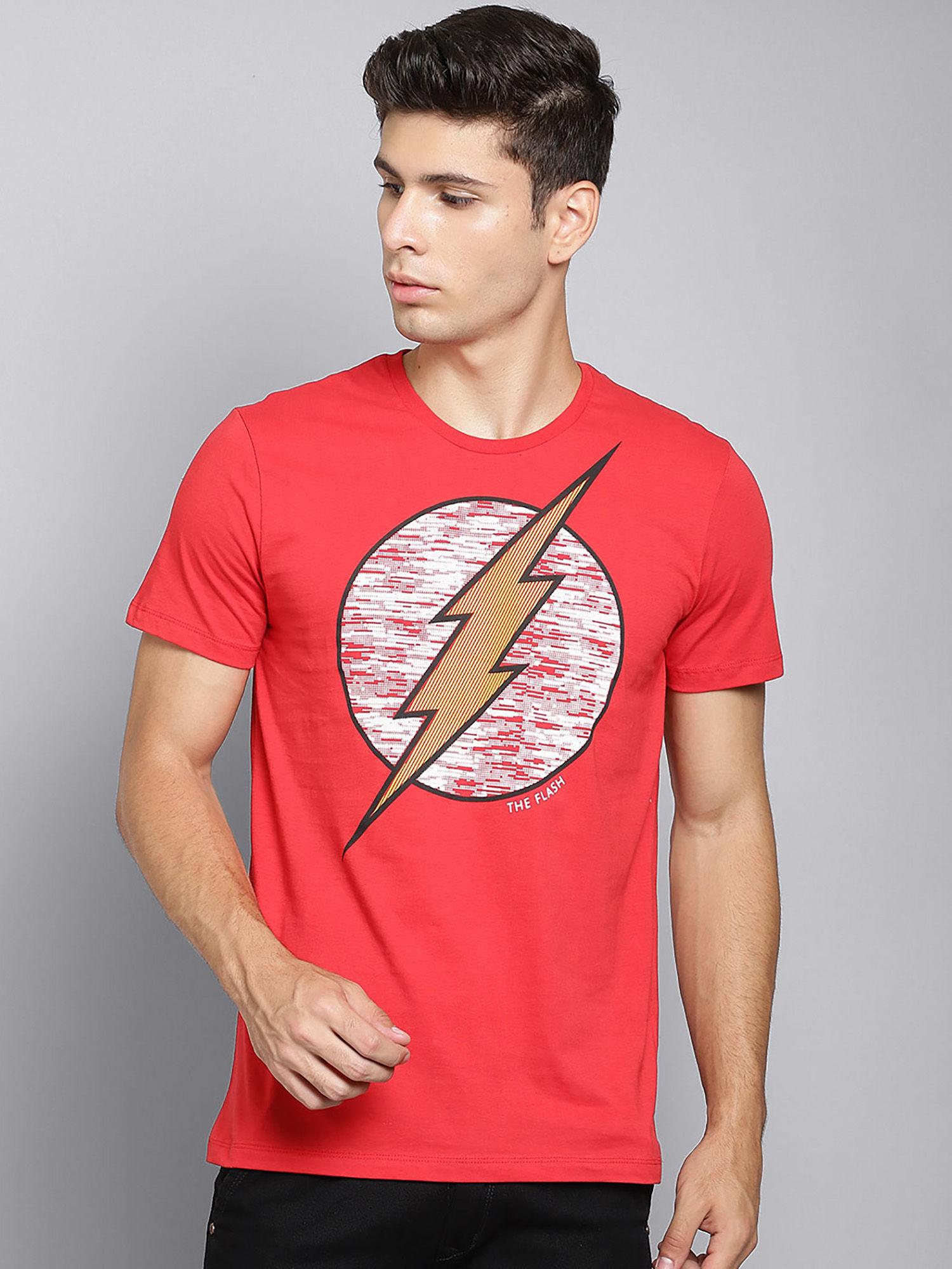 flash featured red t-shirt for men