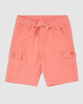 flat front shorts with drawstrings