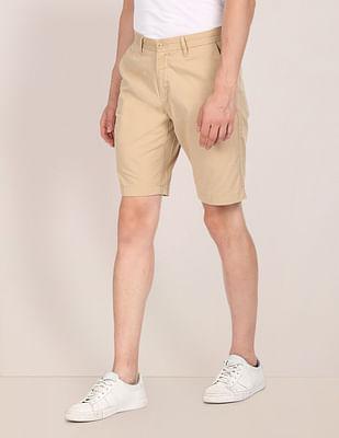 flat front slim fit shorts