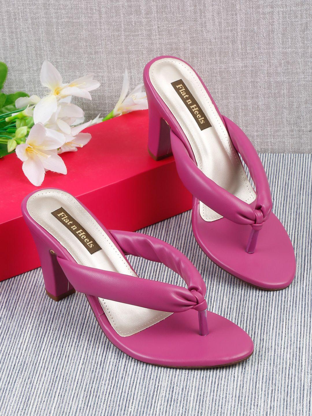 flat n heels t-strap block heels