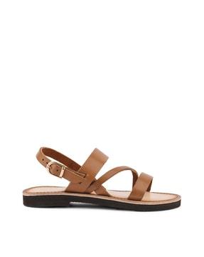 flat sandals with ankle strap