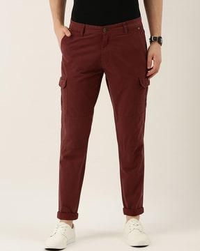 flat-font slim fit cargo pants