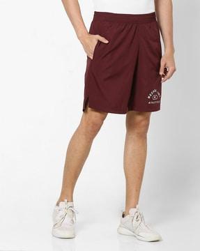 flat-front bermudas with elasticated waistband